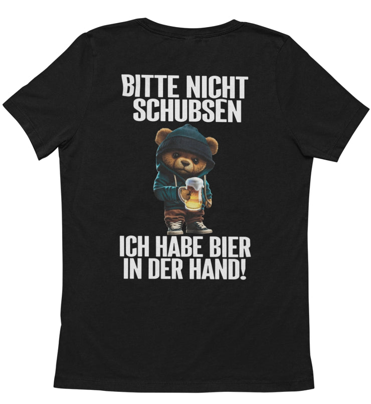 BITTE NICHT SCHUBSEN TEDDY Rückendruck Unisex T-Shirt