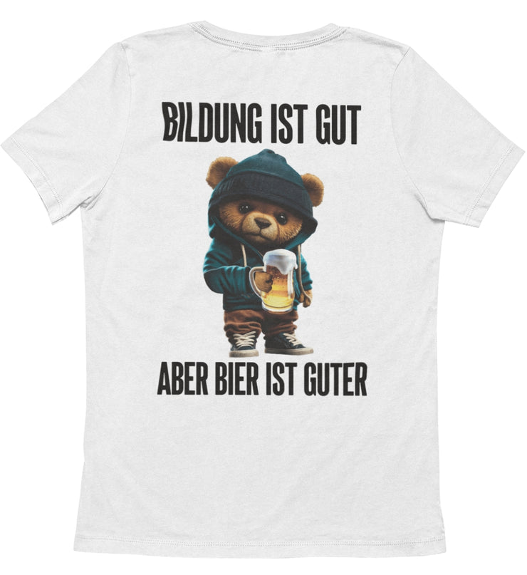 BILDUNG TEDDY Rückendruck Unisex T-Shirt