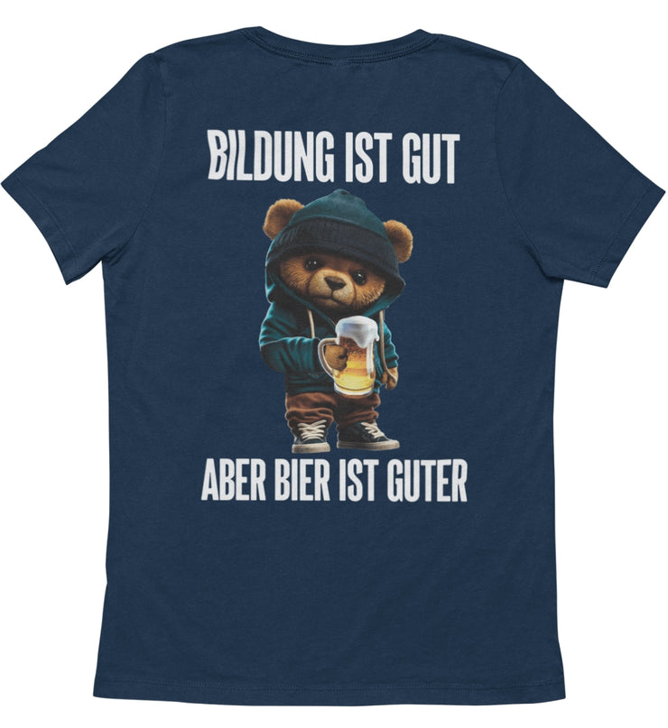 BILDUNG TEDDY Rückendruck Unisex T-Shirt