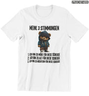 MEINE 3 STIMMUNGEN TEDDY Vorderdruck T-Shirt