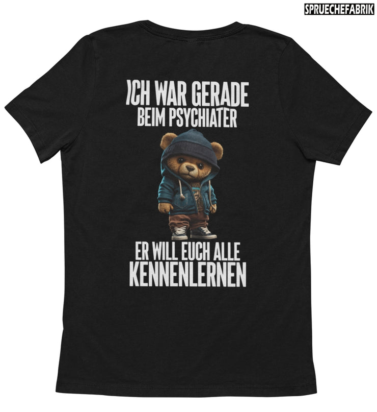 PSYCHIATER TEDDY Rückendruck T-Shirt