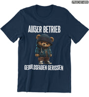 AUßER BETRIEB TEDDY Vorderdruck T-Shirt