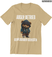 AUßER BETRIEB TEDDY Vorderdruck T-Shirt