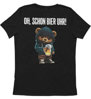 BIER UHR TEDDY Rückendruck Unisex T-Shirt