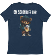 BIER UHR TEDDY Rückendruck Unisex T-Shirt