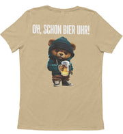 BIER UHR TEDDY Rückendruck Unisex T-Shirt