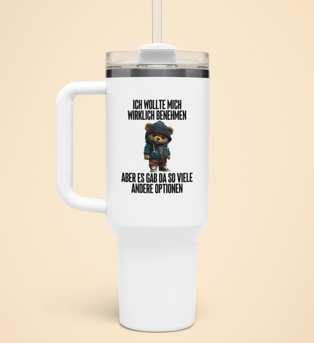 BENEHMEN TEDDY | Thermobecher mit Henkel