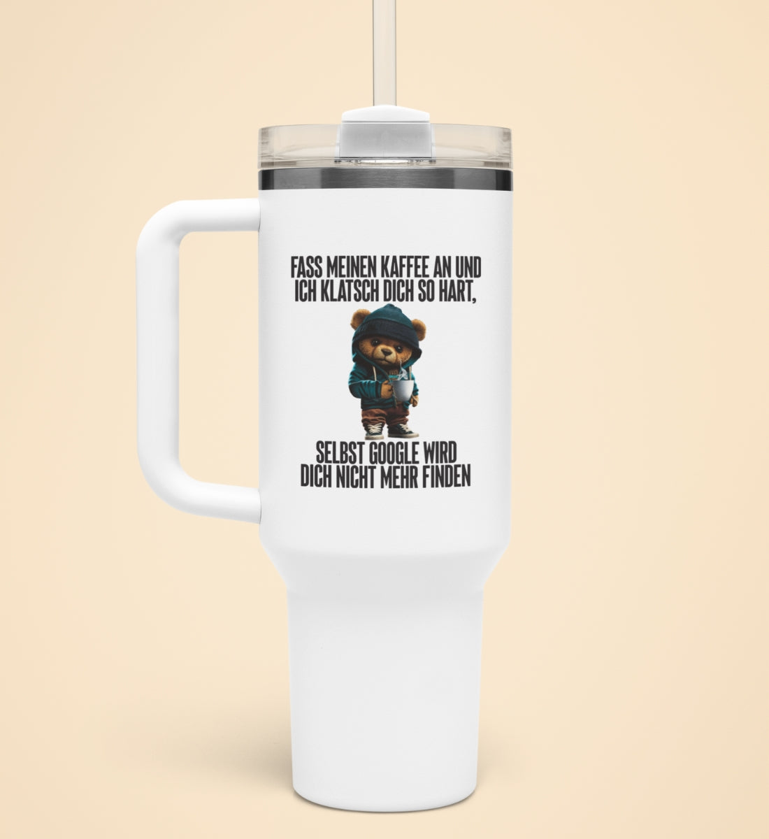 GOOGLE KAFFEE TEDDY|  Thermobecher mit Henkel