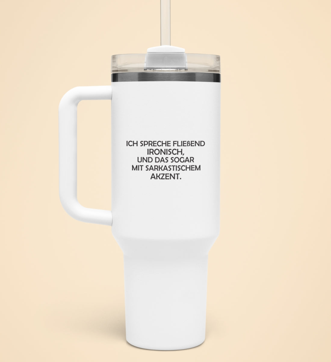 IRONISCH | Thermobecher mit Henkel