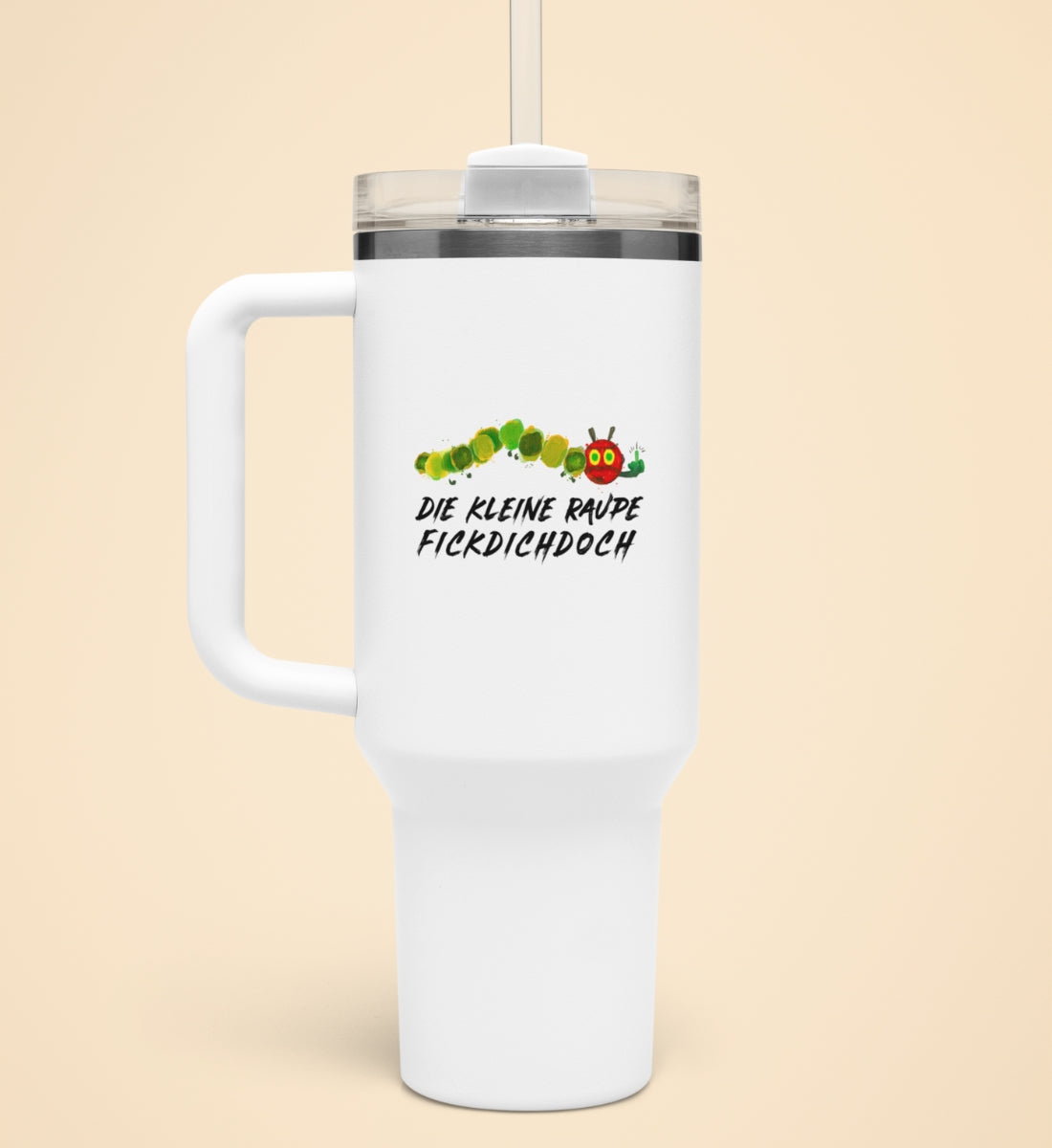 DIE KLEINE RAUPE FICKDICHDOCH | Thermobecher mit Henkel