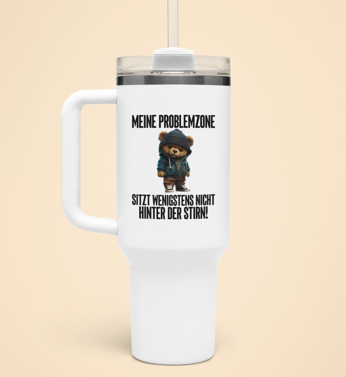 PROBLEMZONE TEDDY | Thermobecher mit Henkel