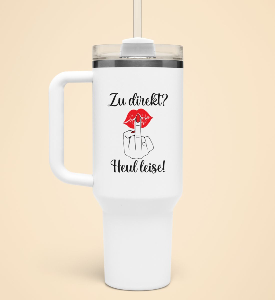 HEUL LEISE KUSS | Thermobecher mit Henkel