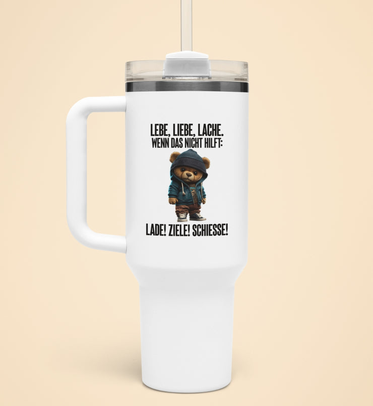 LEBE, LIEBE, LACHE TEDDY Thermobecher