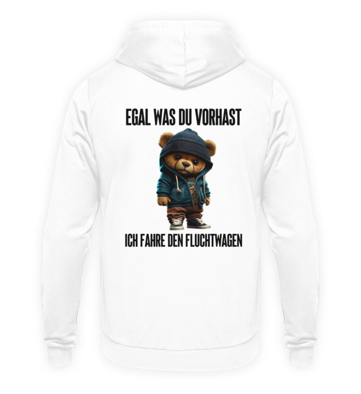 FLUCHTWAGEN TEDDY Rückendruck Unisex Hoodie