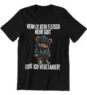 VEGETARIER TEDDY Vorderdruck Unisex T-Shirt