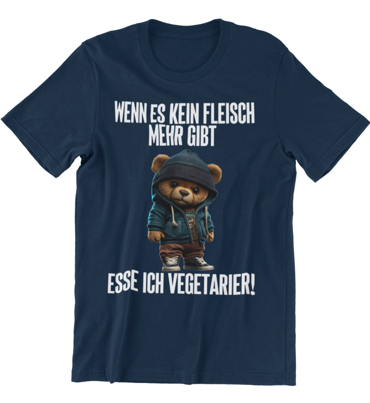 VEGETARIER TEDDY Vorderdruck Unisex T-Shirt