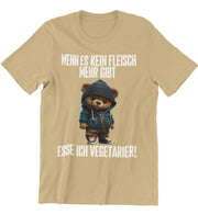 VEGETARIER TEDDY Vorderdruck Unisex T-Shirt