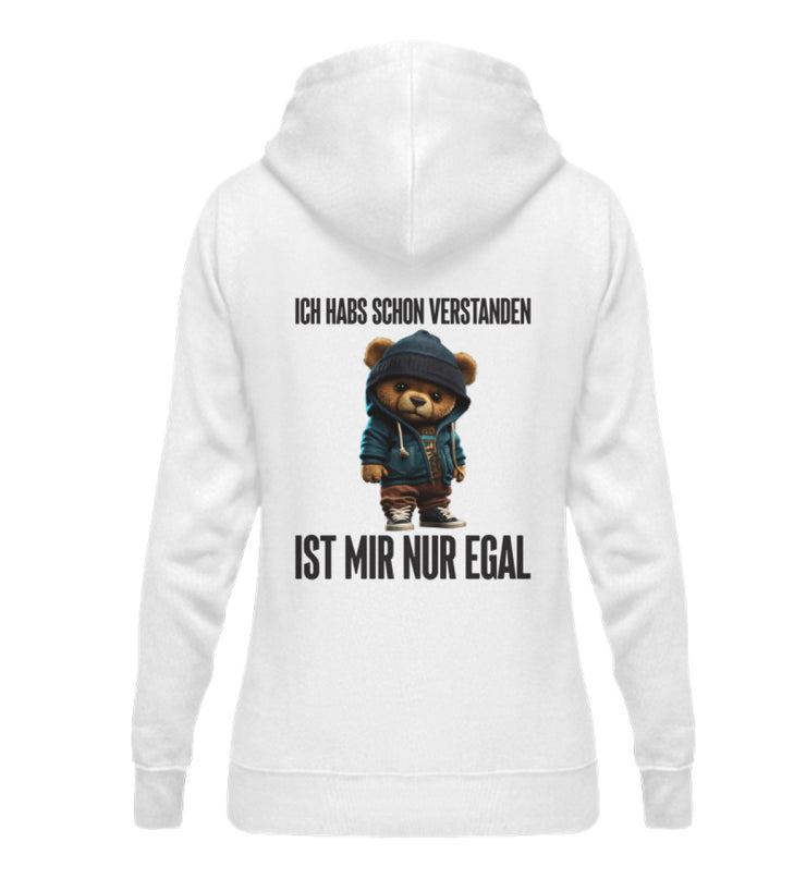 IST MIR EGAL TEDDY Rückendruck Damen Hoodie