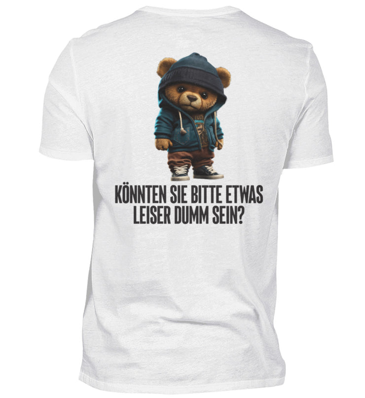 LEISE TEDDY Rückendruck Herren V-Ausschnitt Shirt