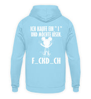 ICH KAUFE EIN " I " MAUS Rückendruck Unisex Hoodie