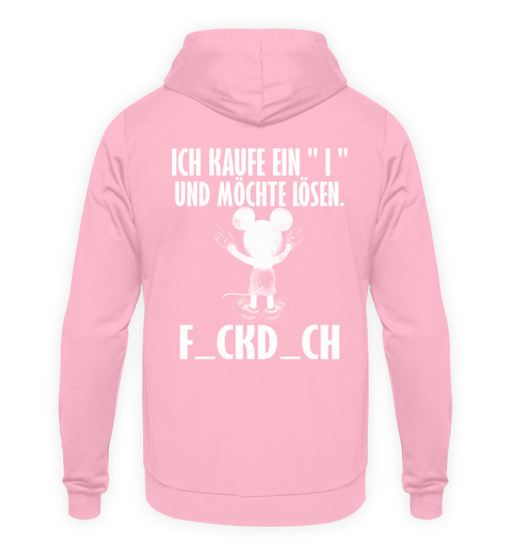 ICH KAUFE EIN " I " MAUS Rückendruck Unisex Hoodie