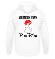 VON GANZEM HERZEN KUSS Rückendruck Unisex Hoodie