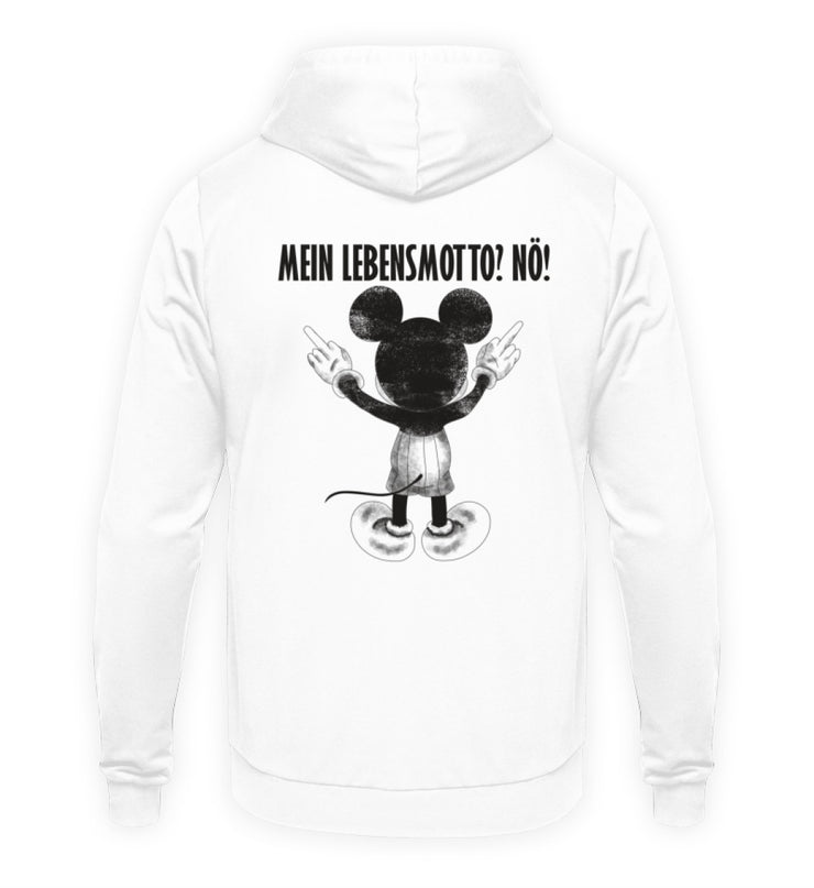 LEBENSMOTTO MAUS Rückendruck Unisex Hoodie