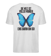 WUNDER SCHMETTERLING BLAU Rückendruck V-Auschnitt Shirt