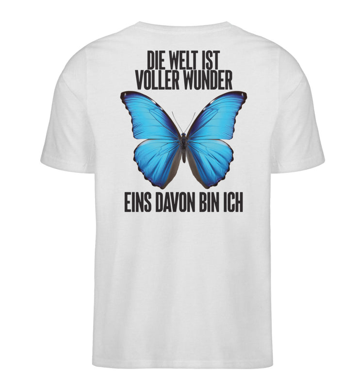 WUNDER SCHMETTERLING BLAU Rückendruck V-Auschnitt Shirt