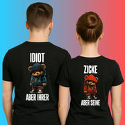 ZICKE ABER SEINE TEDDY Rückendruck | Premium Shirt Unisex