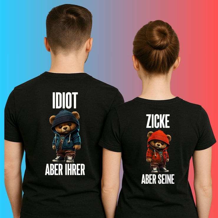 ZICKE ABER SEINE TEDDY Rückendruck | Premium Shirt Unisex