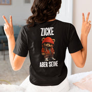 ZICKE ABER SEINE TEDDY Rückendruck | Premium Shirt Unisex