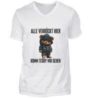 KOMM TEDDY Vorderdruck V-Neck Shirt