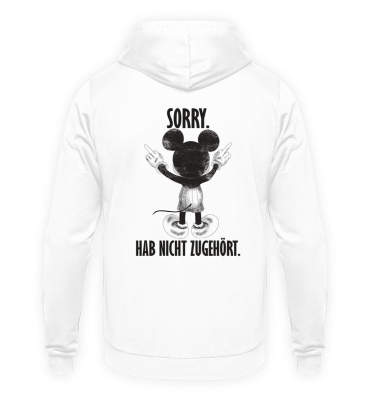 SORRY MAUS Rückendruck Unisex Kapuzenpullover Hoodie