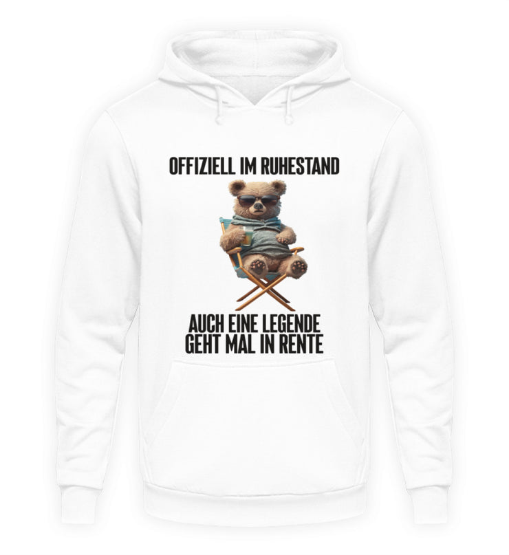 OFFIZIELL IM RUHESTAND TEDDY Vorderdruck Hoodie