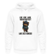 LEBE, LIEBE, LACHE TEDDY Vorderdruck Unisex Hoodie