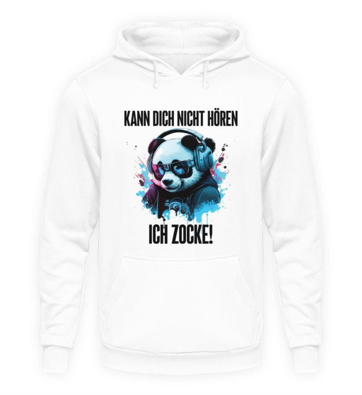 ICH ZOCKE PANDA Vorderdruck Unisex Hoodie