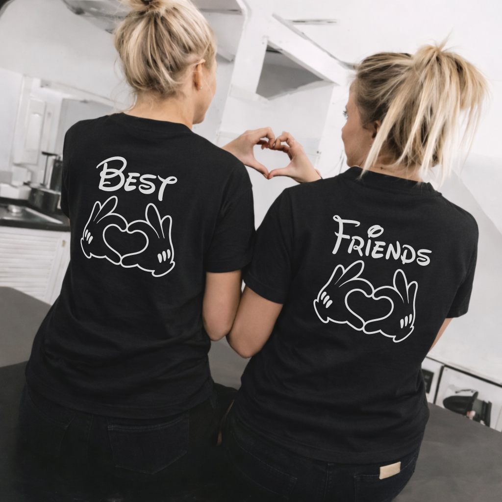Best Friends Herz Rückendruck x Beste Freunde Shirt Bundle