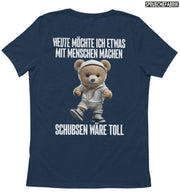 SCHUBSEN TEDDY WEIß Rückendruck T-Shirt