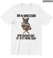 RUHESTAND TEDDY Vorderdruck T-Shirt