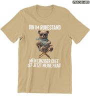 RUHESTAND TEDDY Vorderdruck T-Shirt