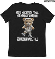 SCHUBSEN TEDDY WEIß Rückendruck T-Shirt