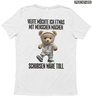 SCHUBSEN TEDDY WEIß Rückendruck T-Shirt