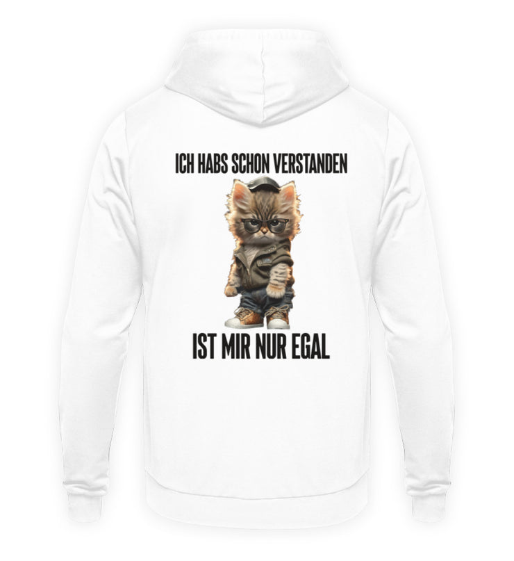 IST MIR EGAL KATZE Rückendruck Hoodie