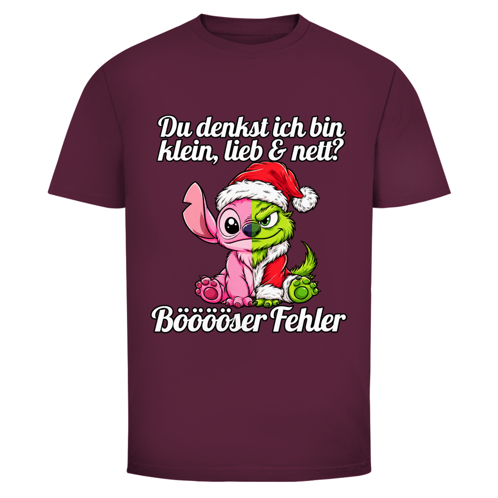 KLEIN LIEB & NETT GRITCH PINK | Shirt Unisex — Bordeaux