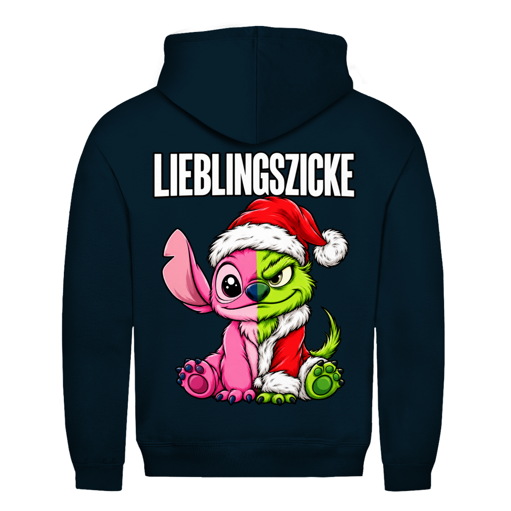 LIEBLINGSZICKE GRITCH PINK | Basic Hoodie Unisex — Navy Blau