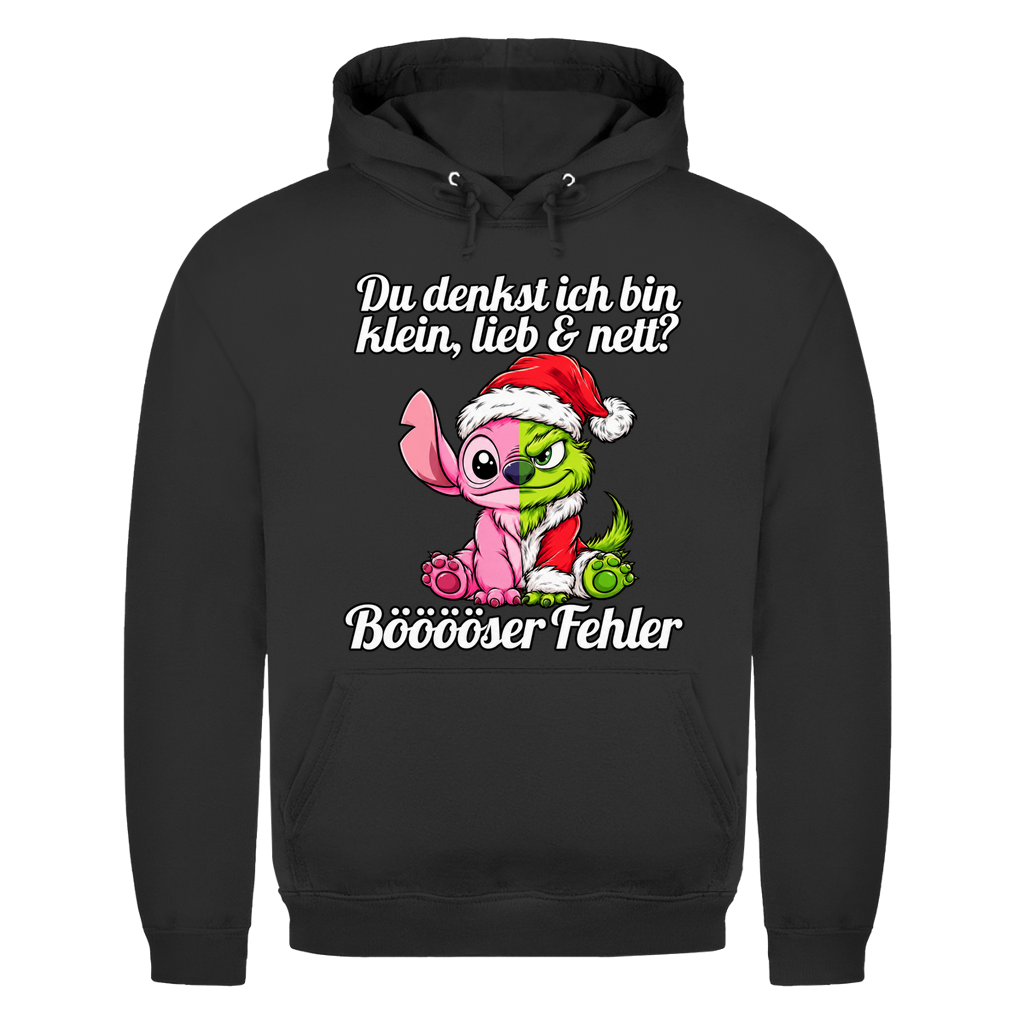 KLEIN LIEB & NETT GRITCH PINK | Basic Hoodie Unisex — Schwarz