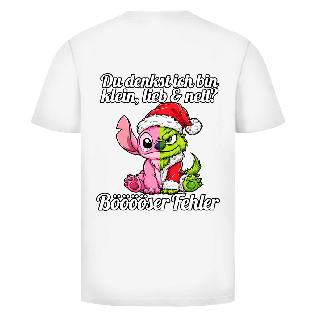 KLEIN LIEB & NETT GRITCH PINK Rückendruck | Shirt Unisex — Weiß
