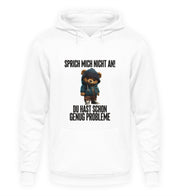 SPRICH MICH NICHT AN TEDDY Vorderdruck Hoodie