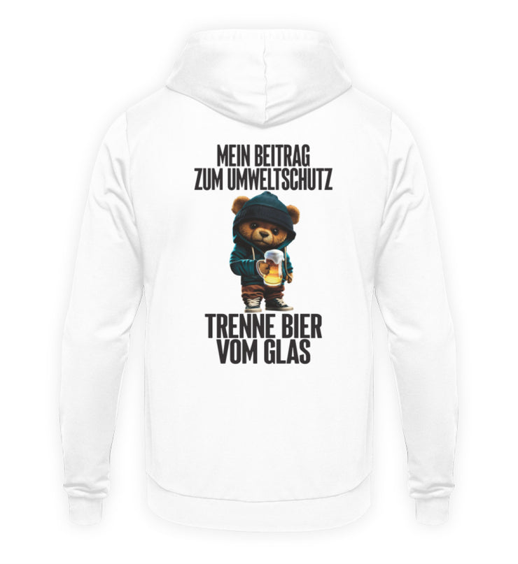 UMWELTSCHUTZ TEDDY Rückendruck Unisex Hoodie